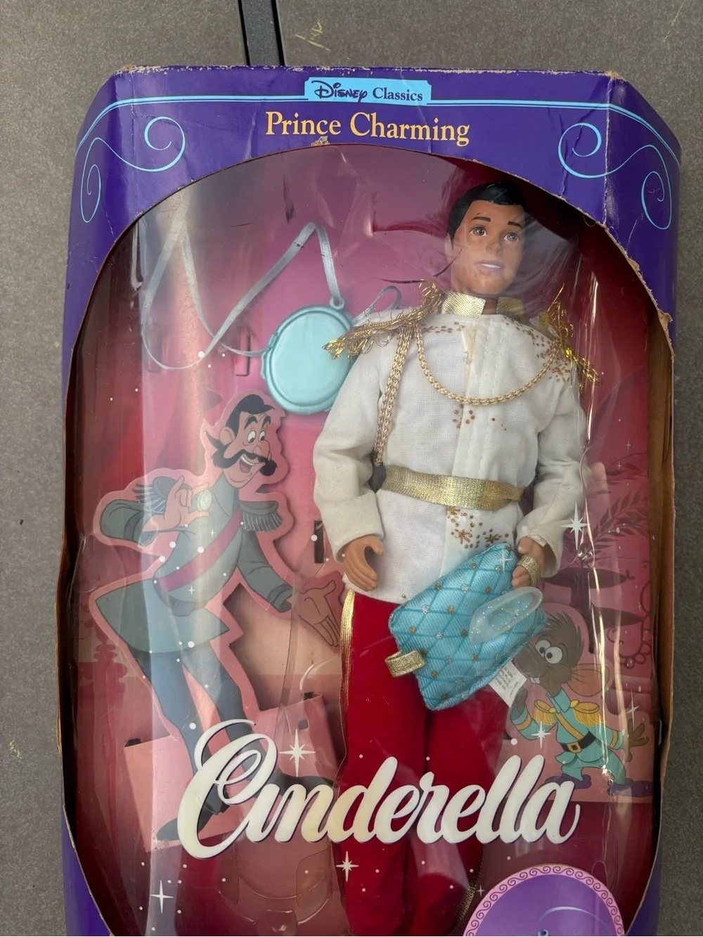 Prince Charming Barbie Disney 1991 Classics Locket & Glass Slipper Nrfb*SomeWear